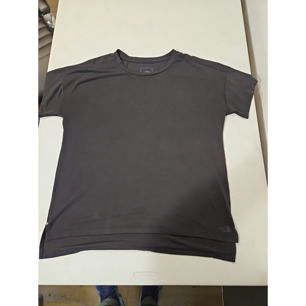 The North Face Womens Teeshirt Large Black Thin Tee Logo Lightweight (1595